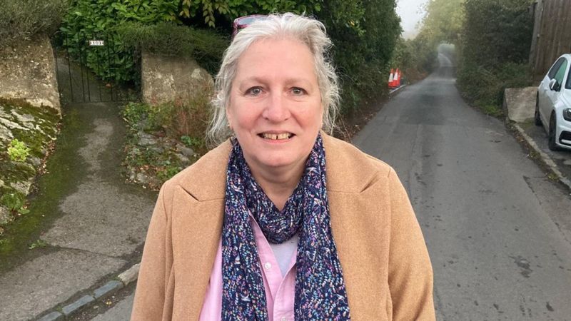 Wonky Road Made One-way System After Lyneham Landslip - Bbc News