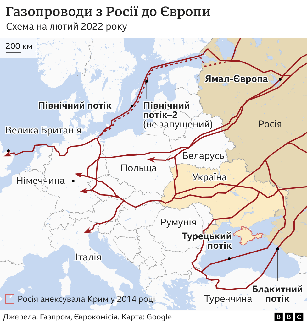 Карта газовых трубопроводов россии