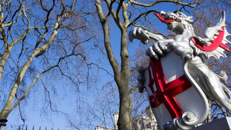 St George's dragon on Victoria Embankment, London