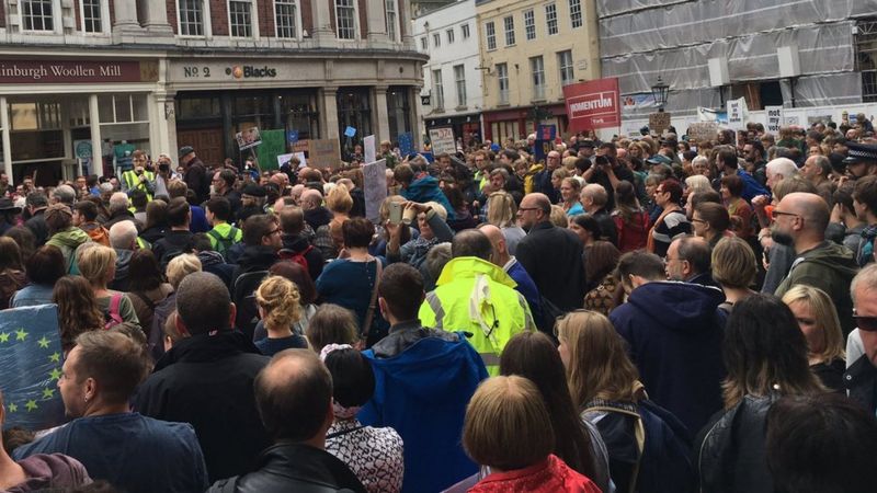 Thousands At March For Europe Brexit Protest Bbc News 