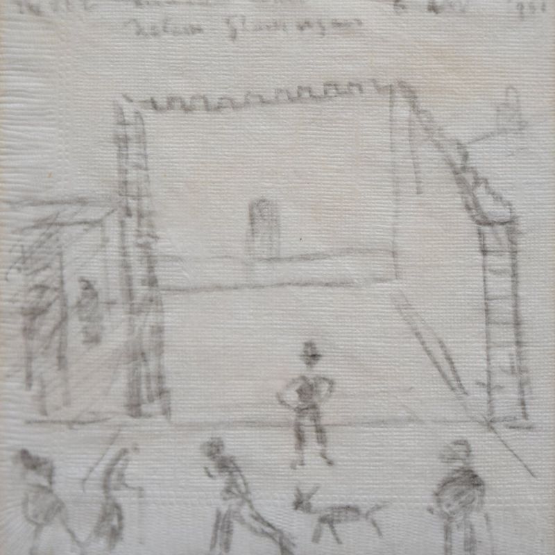 Lowry napkin sketch of Nelson handball court sells for £9,000 BBC News