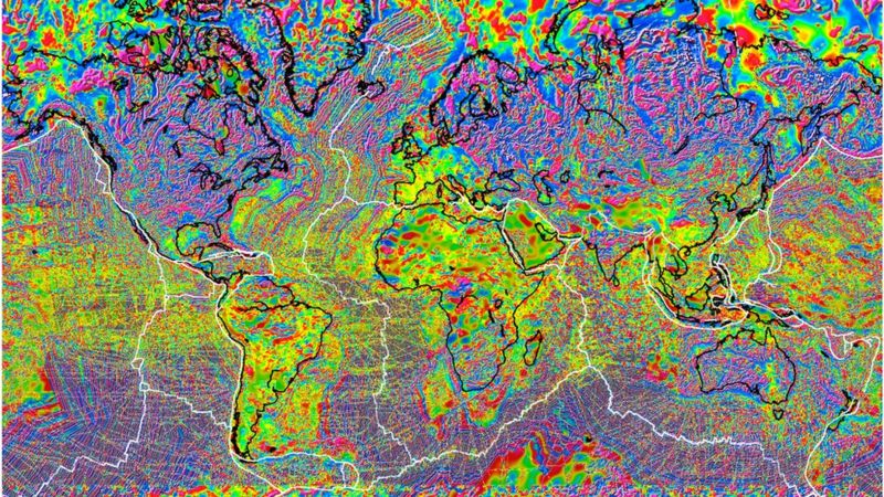 Space view of Earth's magnetic rocks - BBC News