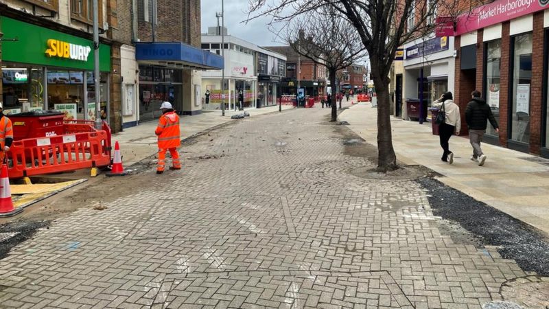 Kettering Part Of Town Centre S 4m Revamp Completed BBC News    123401849 Ketteringhighstreet2402 