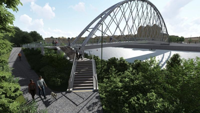 Nottingham City Council approves plans for River Trent bridge - BBC News