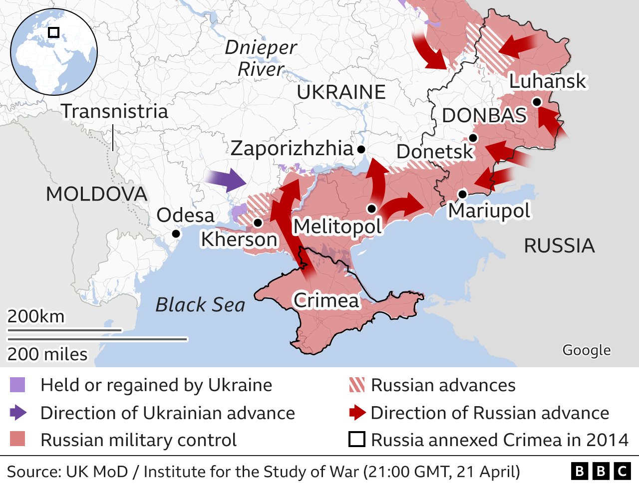 Захваченная карта украины россией