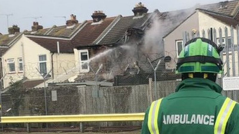 Portsmouth House Partially Collapses After Explosion And Fire - BBC News