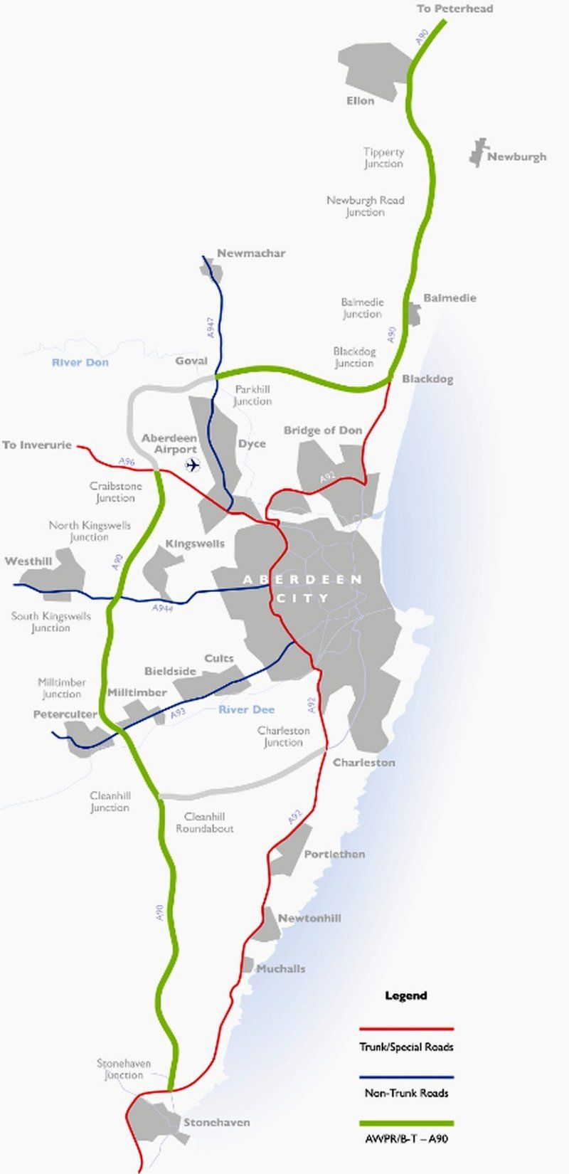 Aberdeen bypass map