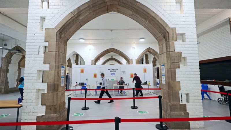 Blackburn Cathedral becomes mass vaccination centre - BBC News