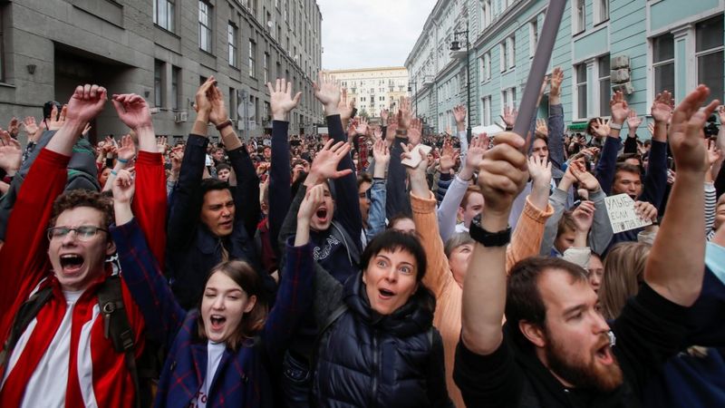 Protestas En Rusia M S De Detenidos En Una Manifestaci N En Mosc Tras Una De Las