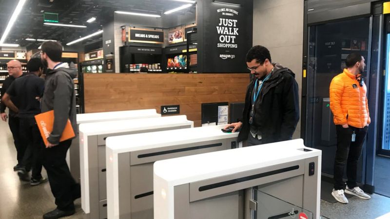 Amazon opens a supermarket with no checkouts BBC News