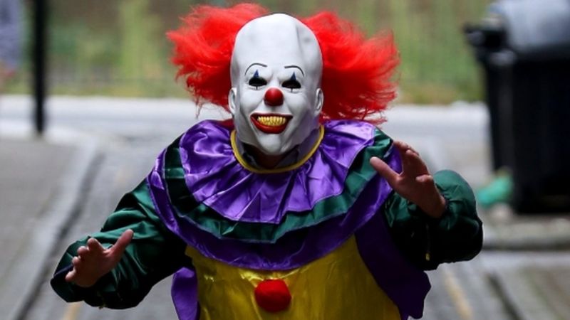Creepy Clown Craze Nobodys Laughing Bbc News