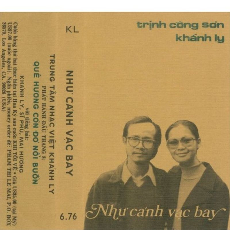 Một trong những băng nhạc đầu tiên của Khánh Ly phát hành tại Mỹ năm 1976