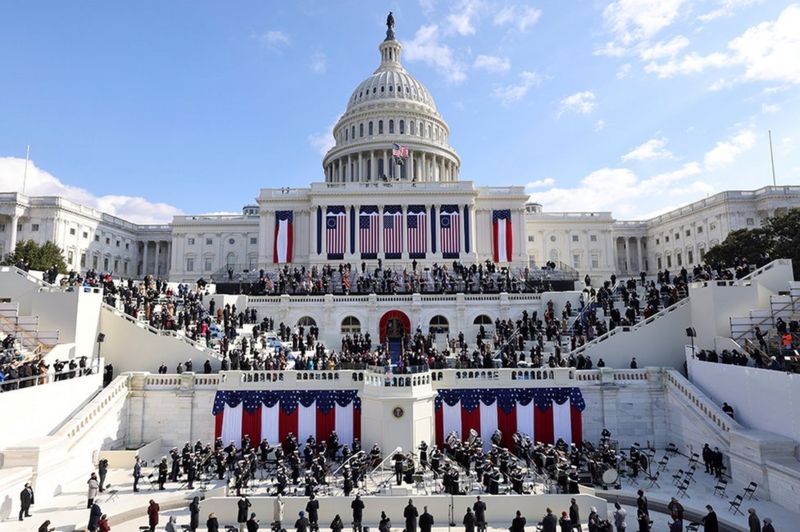 Biden inauguration in pictures bbc news