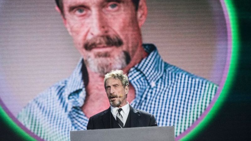John McAfee says his Twitter account was hacked - BBC News