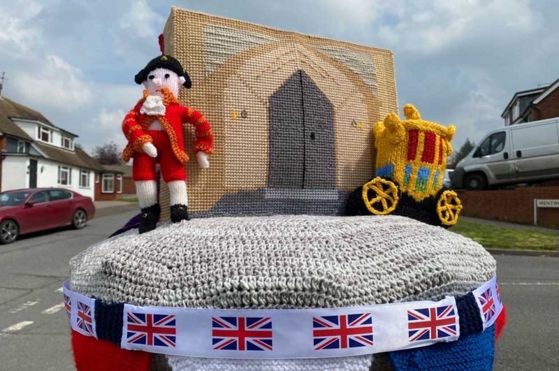 King Charles III Coronation Hertford yarnbombers depict themselves BBC News