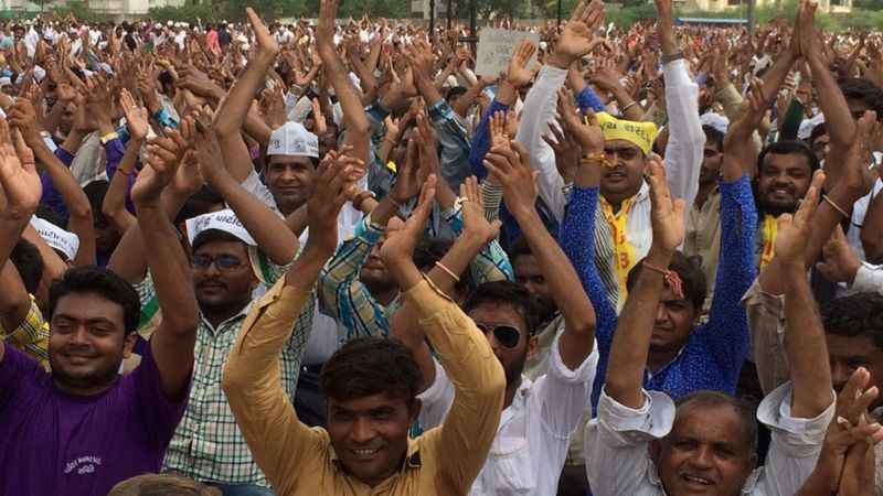 Hardik Patel: Face of Gujarat caste protests - BBC News