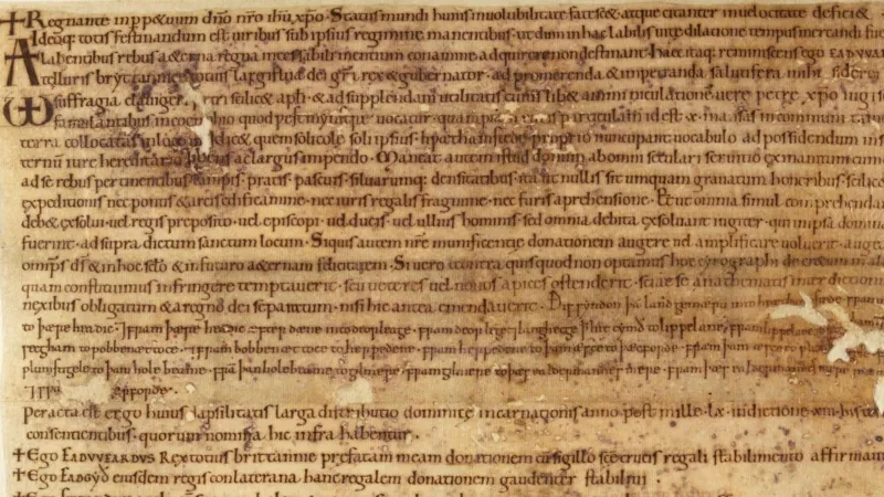 La Carta de Hertfordshire se exhibirá junto con el Tapiz de Bayeux.