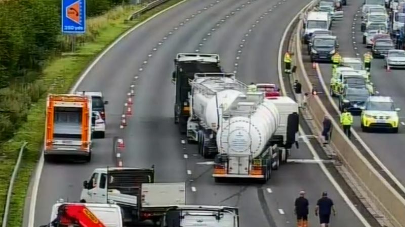 M6 Delays Near Stafford After Three-lorry Crash - BBC News