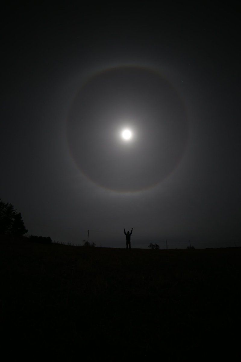 How are the colored rings around the moon formed? - Quora