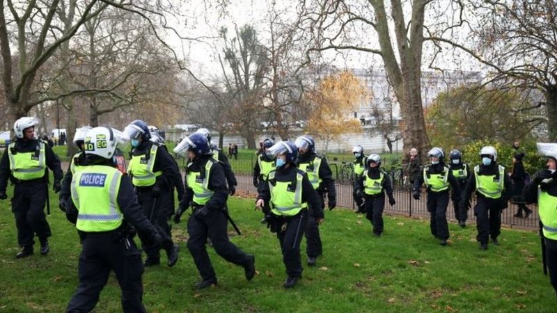 Covid: More Than 150 Arrests At London Anti-lockdown Protest - BBC News