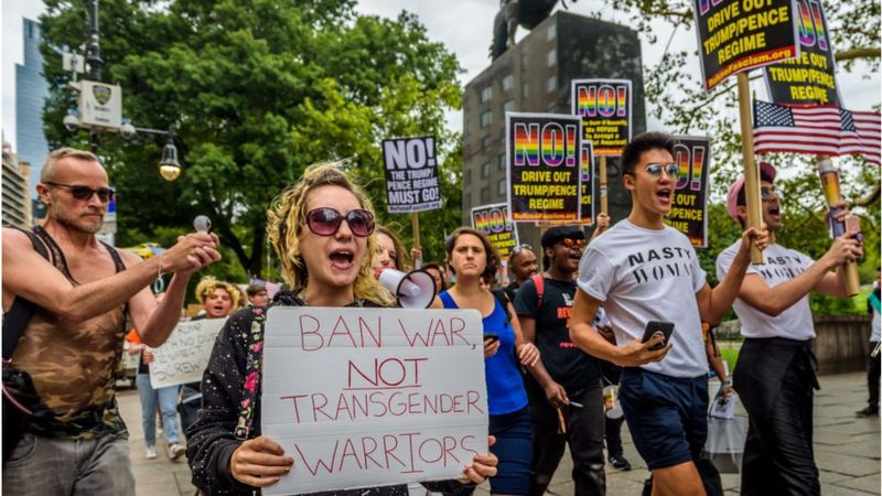 Us Supreme Court Allows Trump Military Transgender Ban Bbc News 1506