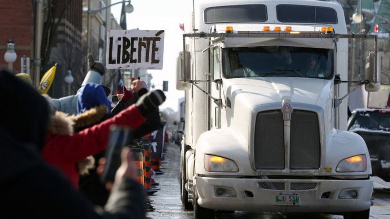 Freedom Convoy: Truckers Cause Chaos In Ottawa After Second Day Of ...