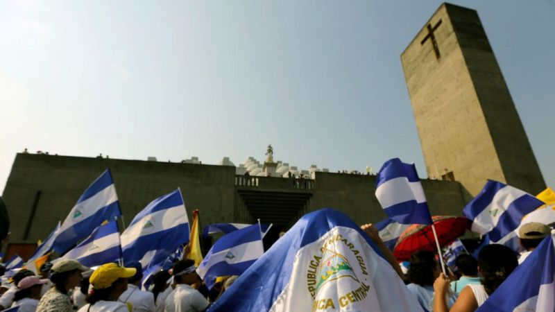 Una misa al aire libre pidiendo el fin de la violencia, 28 de abril de 2018