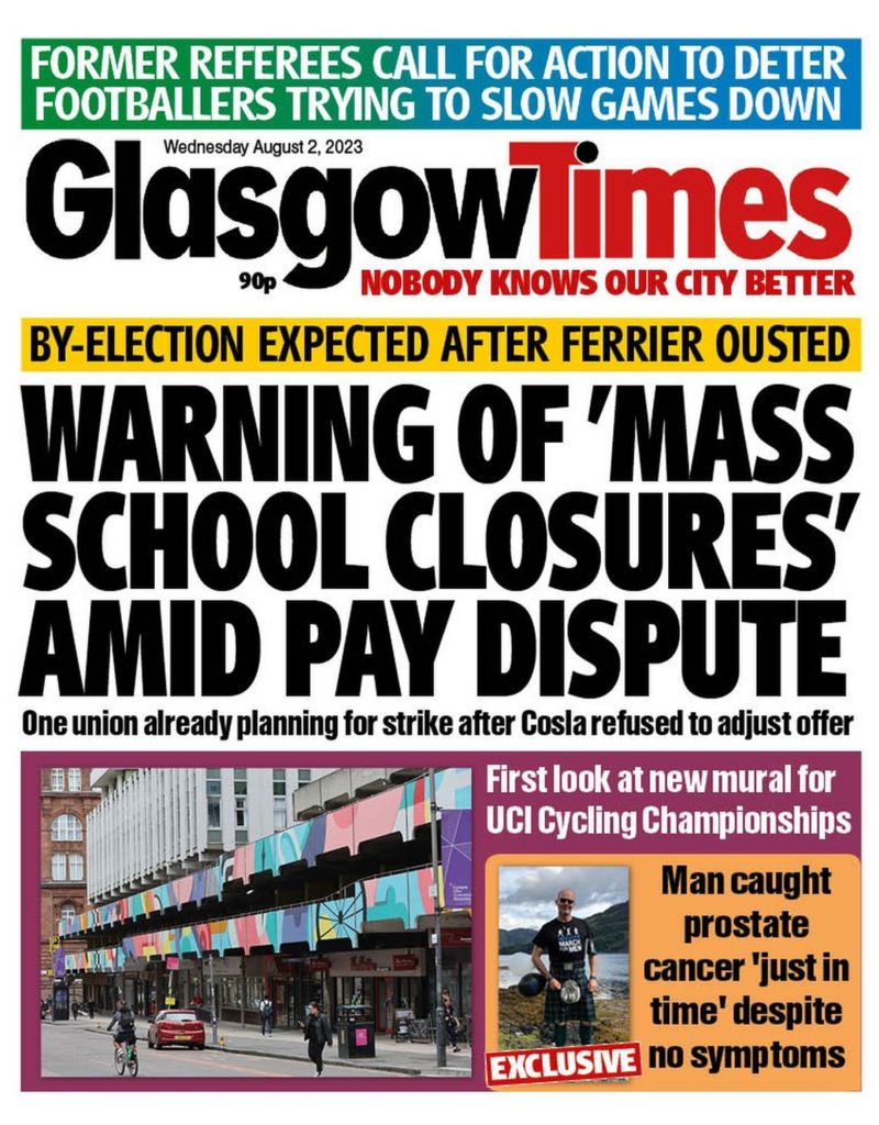 Scotland's papers Ousted MP and school closures warning BBC News