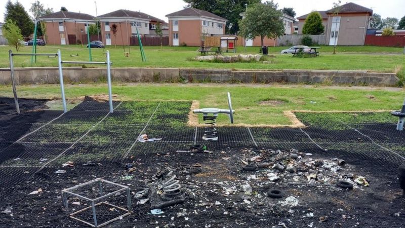Gateshead park: Arson attack causes £30,000 worth of damage - BBC News