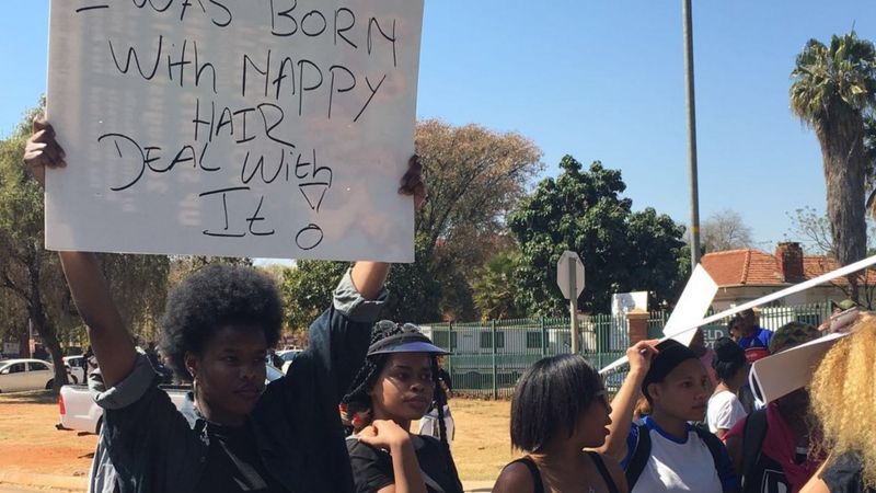 Racist School Hair Rules Suspended At Sas Pretoria Girls High Bbc News 