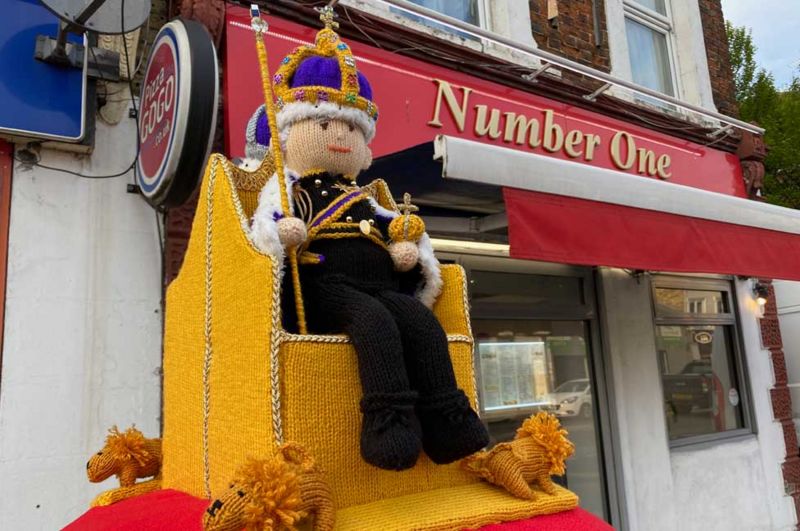 King Charles III Coronation Hertford yarnbombers depict themselves BBC News