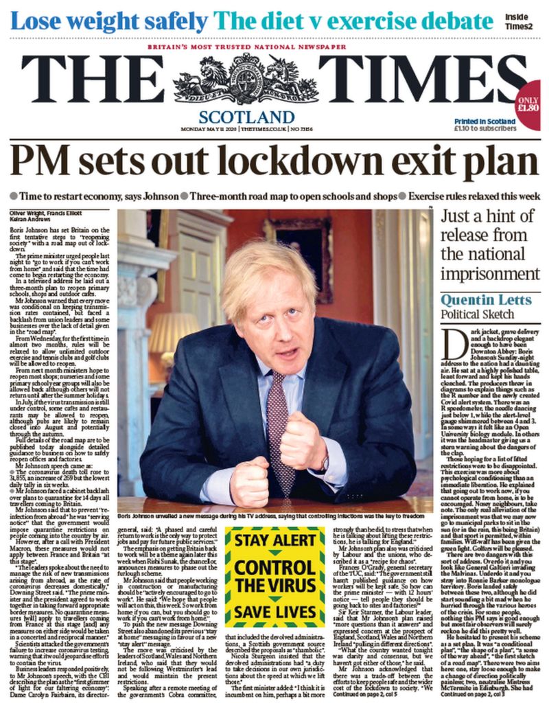 Scotland's papers Sturgeon and Johnson 'split' over lockdown BBC News
