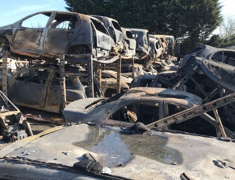 Girl arrested over Deal 120-car arson attack - BBC News