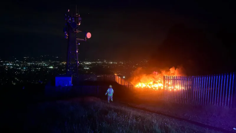 Pompierii sting incendiul de pe Dealul Peșterilor