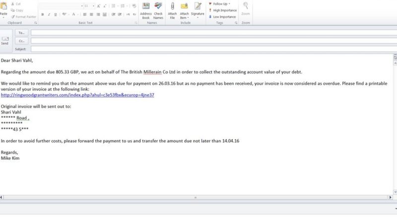 Phishing email that knows your address - BBC News