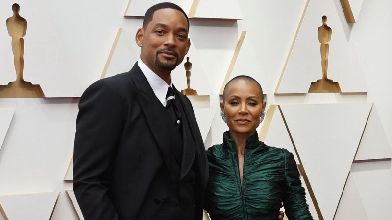 Will Smith hits Chris Rock on Oscars stage - BBC News