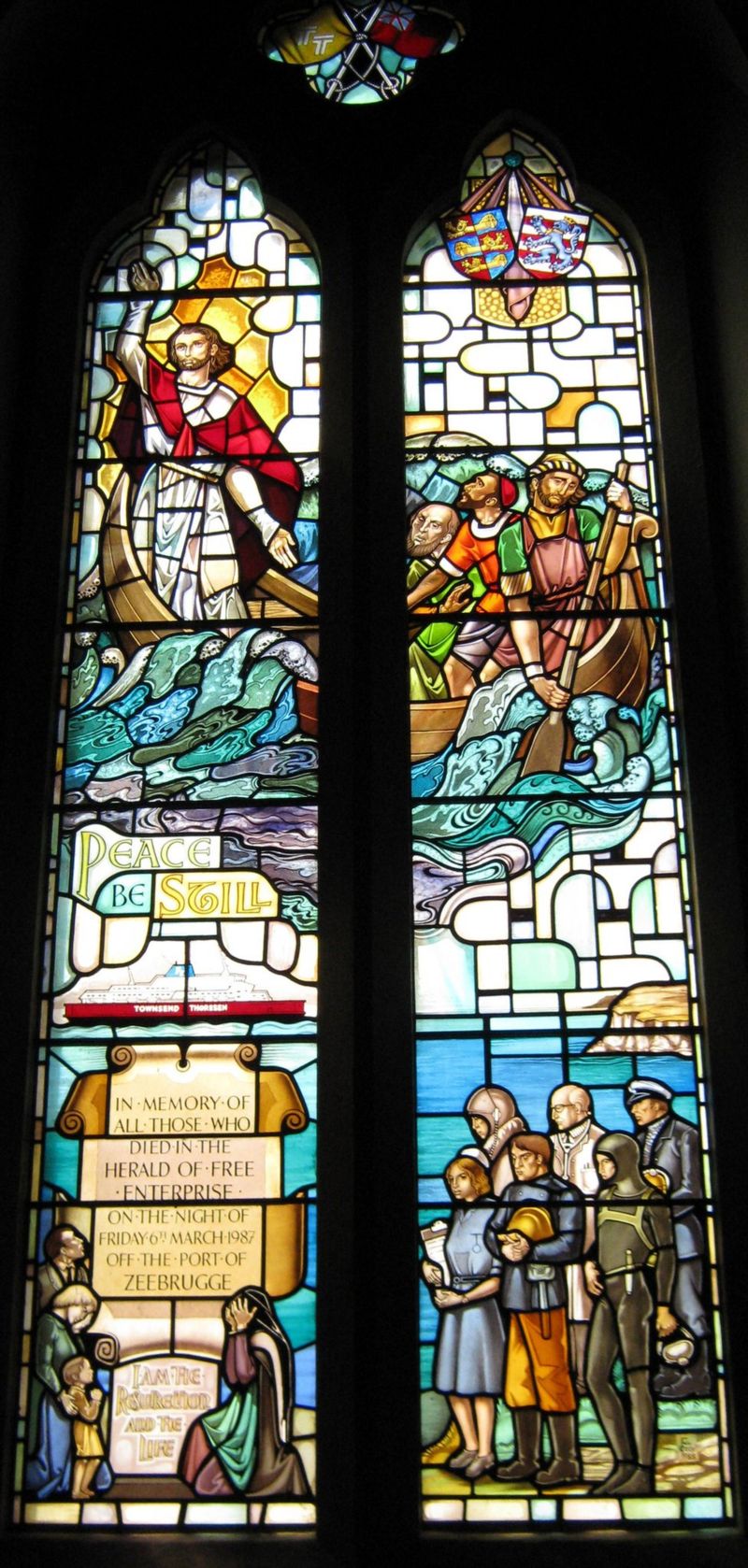 Zeebrugge Herald Of Free Enterprise Disaster Remembered BBC News    94914552 Th Herald Of Free Enterprise Memorial Window Ls 2010 