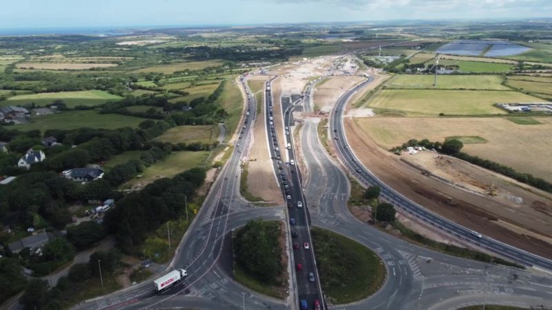 A30 upgrade in Cornwall nominated for engineering award - BBC News