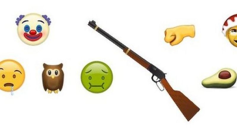 Rifle dropped from new emojis list - BBC News