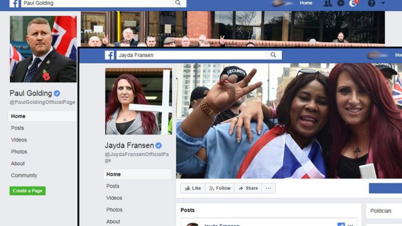 Facebook Bans Britain First Pages Bbc News