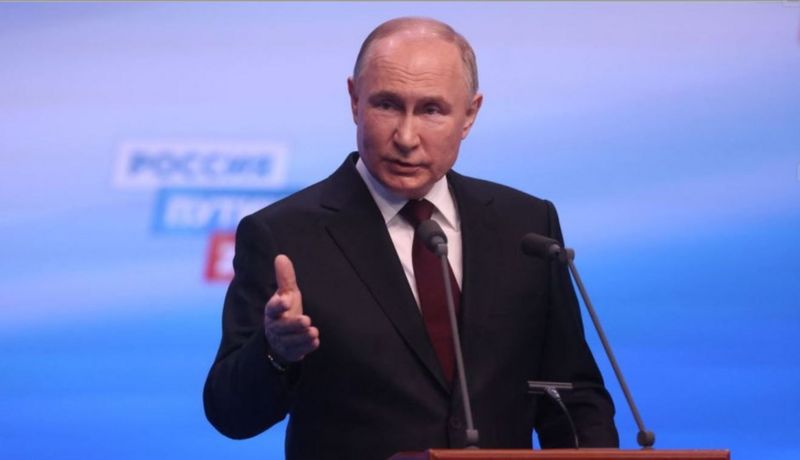 푸틴, 압도적 표 차로 5선 당선 소감은..‘러시아의 민주주의가 미국보다 나아’