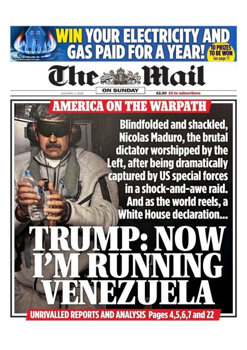 ‘Estados Unidos en pie de guerra’ y ‘Trump gobernará Venezuela’