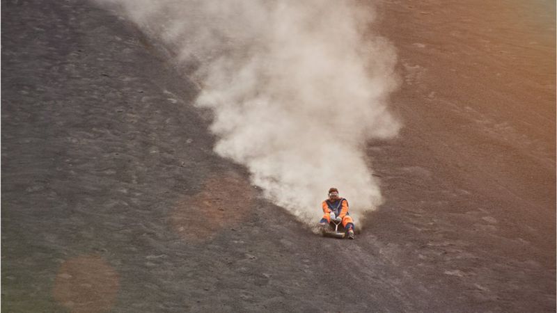 Volcano boarding en León