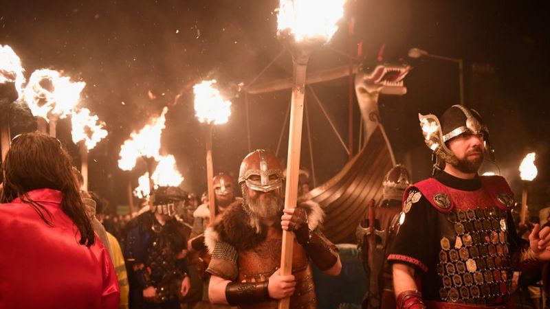 Up Helly Aa Fire Festival Held In Lerwick Bbc News