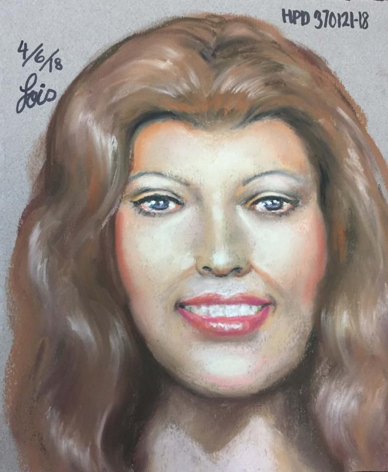 Sketch of redheaded woman whose head was found in Lake Houston