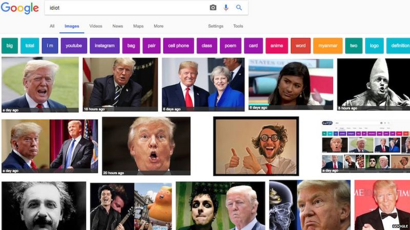 Idiot Why Donald Trump Face Dey Show Wen You Type idiot For Internet 