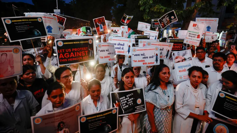 Indian doctors strike over rape and murder of colleague