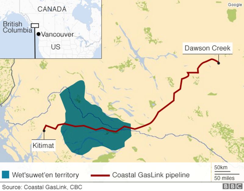 Indigenous pipeline blockades spark Canadawide protests BBC News