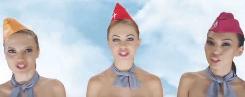 Sparks Fly Over Kazakhstan S Naked Flight Attendants Ad Bbc News