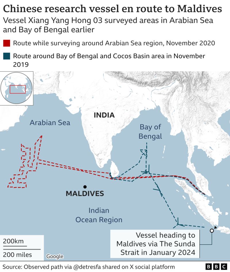 Xiang Yang Hong 3: Chinese Ship's Port Call In Maldives Fans India ...